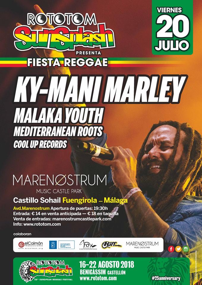 FIESTA REGGAE ROTOTOM. KY-MANI MARLEY FUENGIROLA
